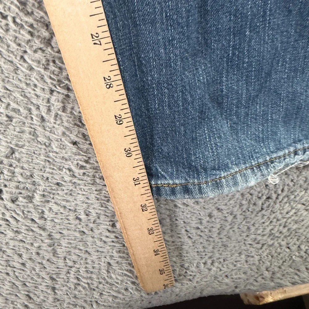 Levi's 569 Jeans Men's 42x32 Blue Cotton Denim Straight Whiskered Faded Workwear